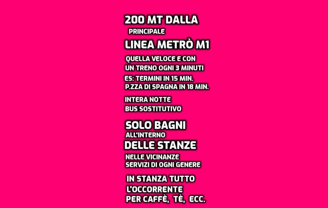 Bed & Breakfast Near Metro' Line - Only Wc In The 15 Minutes To Termini Station 20 To Spagna Square - In The Night Bus