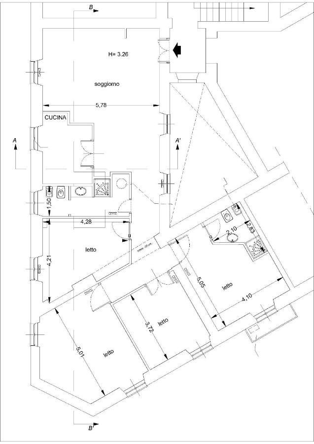 Lovely 4-bedroom 30m Sangiovanni Metro Apartamento *