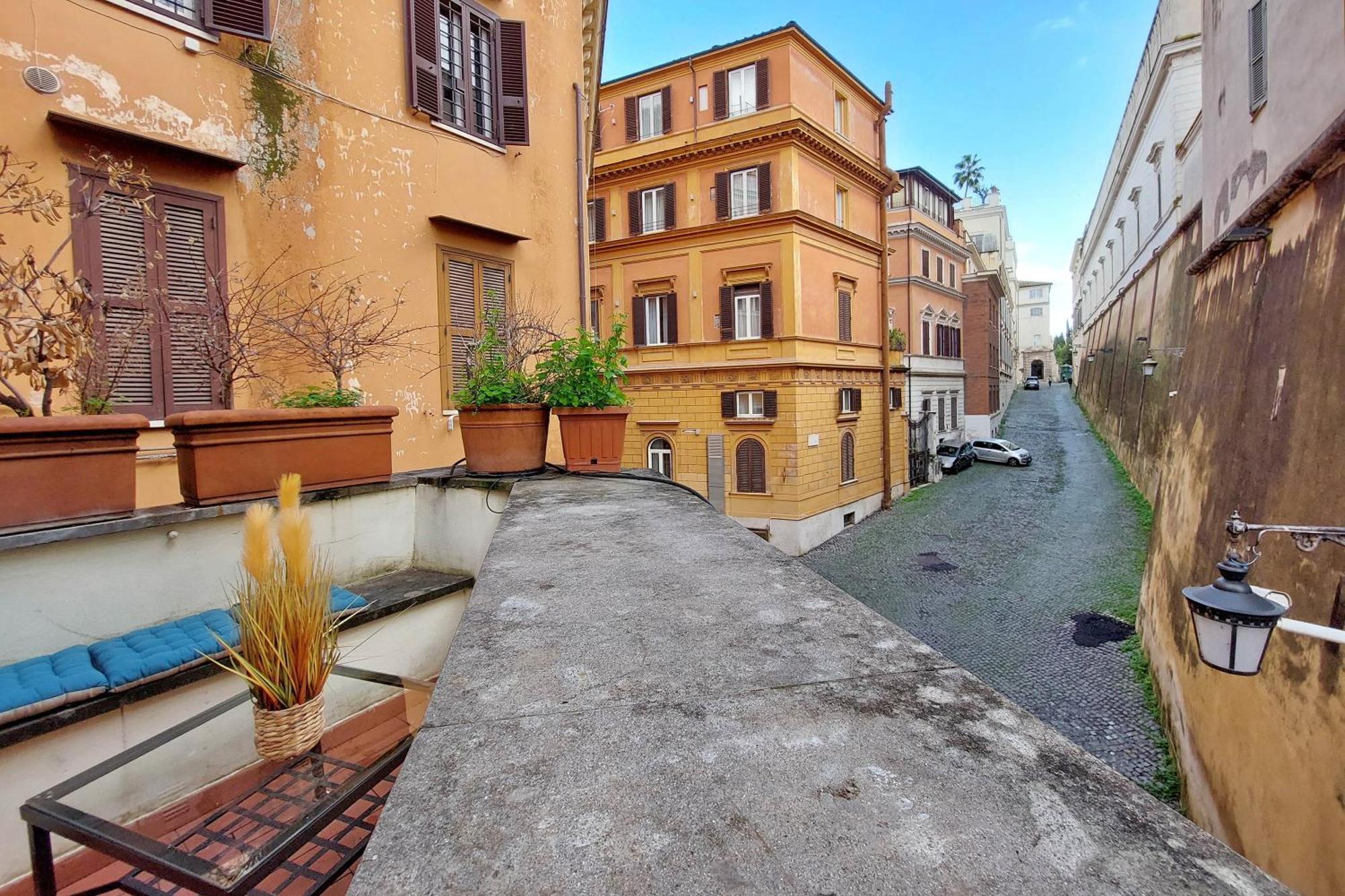 Leilighet Charming Loft With Terrace At The Quirinale *