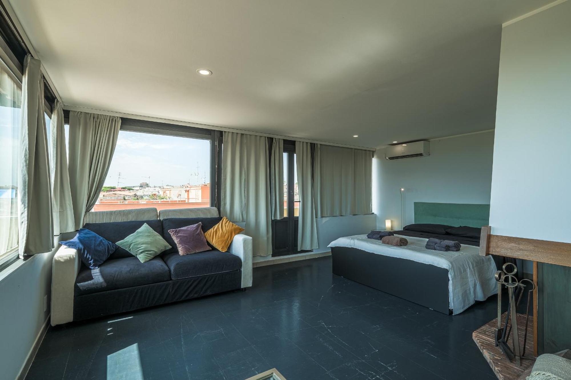 Apartment Forlanini Loft Trastevere By Casa E Lode - Terrace Panoramic View, Air Conditioning, Wifi *