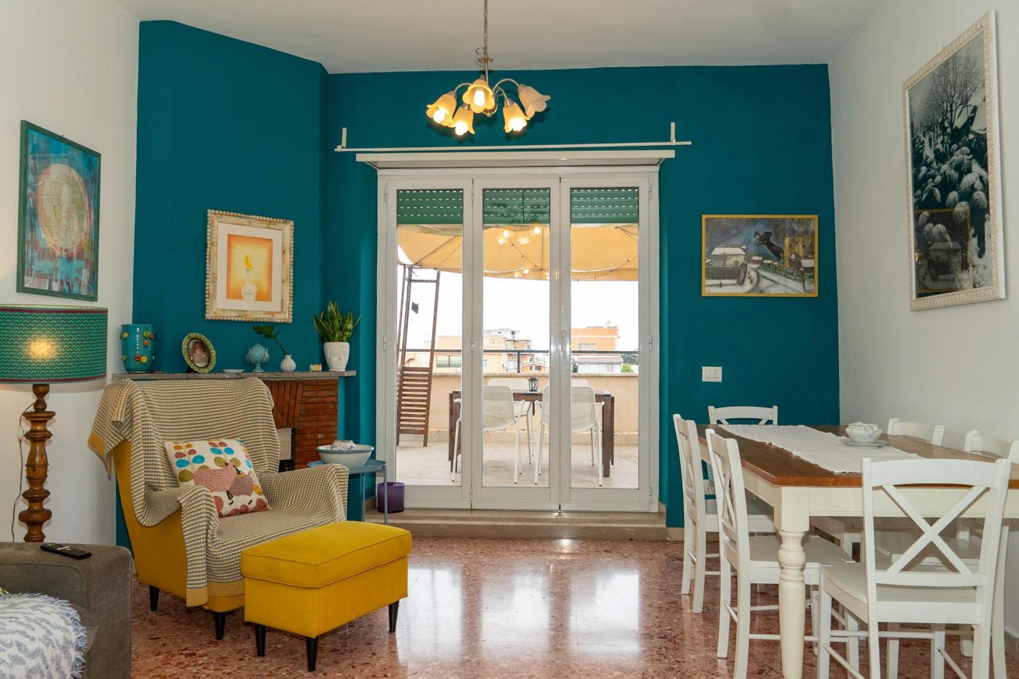 Stanza Con Bagno Privato In Attico Alloggio in famiglia Roma