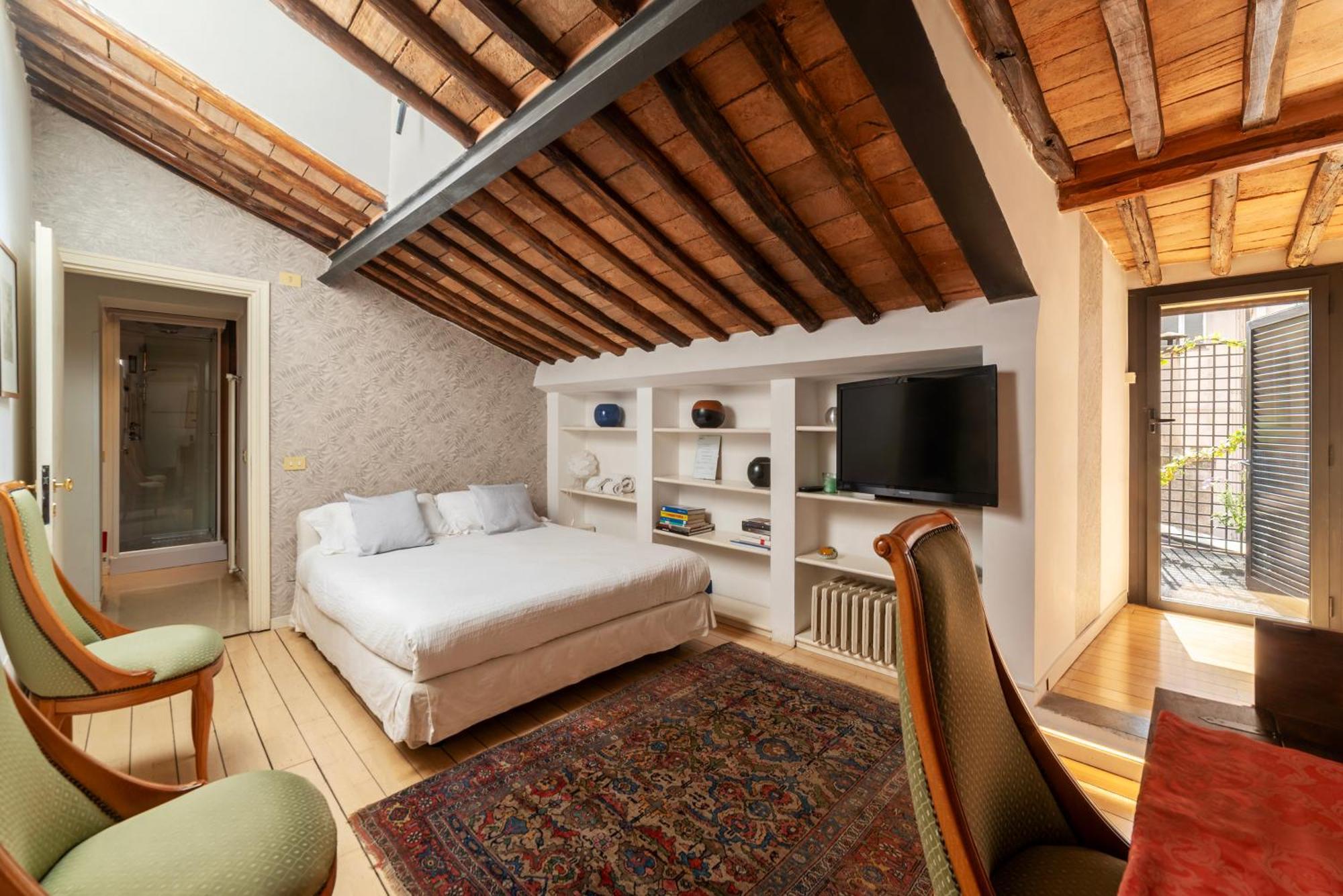 White With Bathroom And Shared Terrace