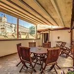 Attic With Terrace By Trevi Fountain