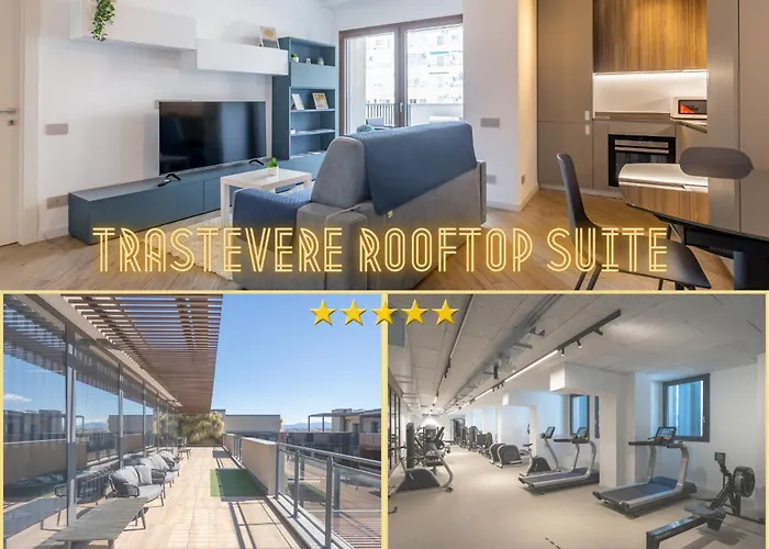 Aurealiving - Trastevere Suite With Rooftop & Gym, Your Place In Rome