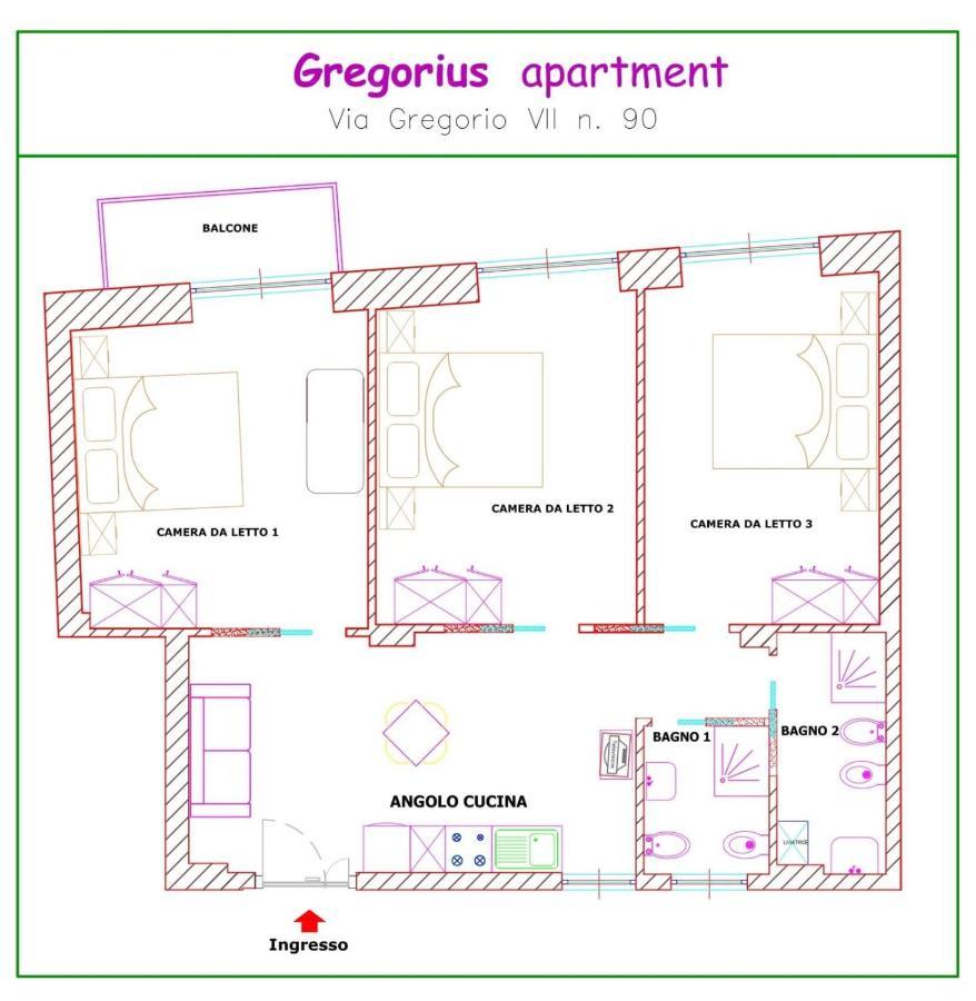 Apartment Domus Francisca Via Gregorio VII Nr 90 Rome