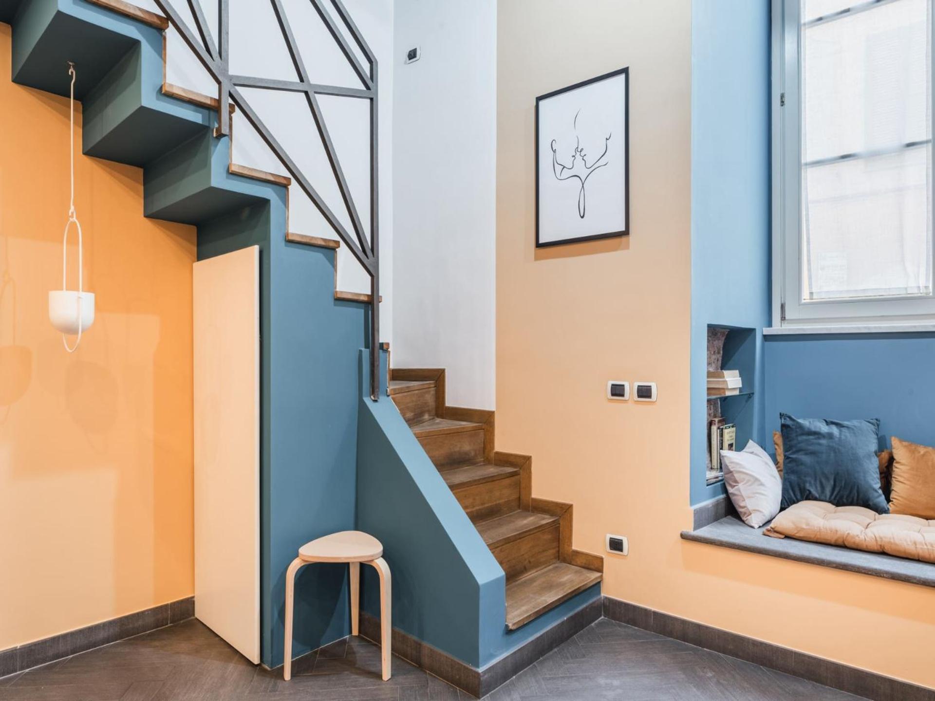 The Rent - Colorful Loft In Trastevere Area Roma