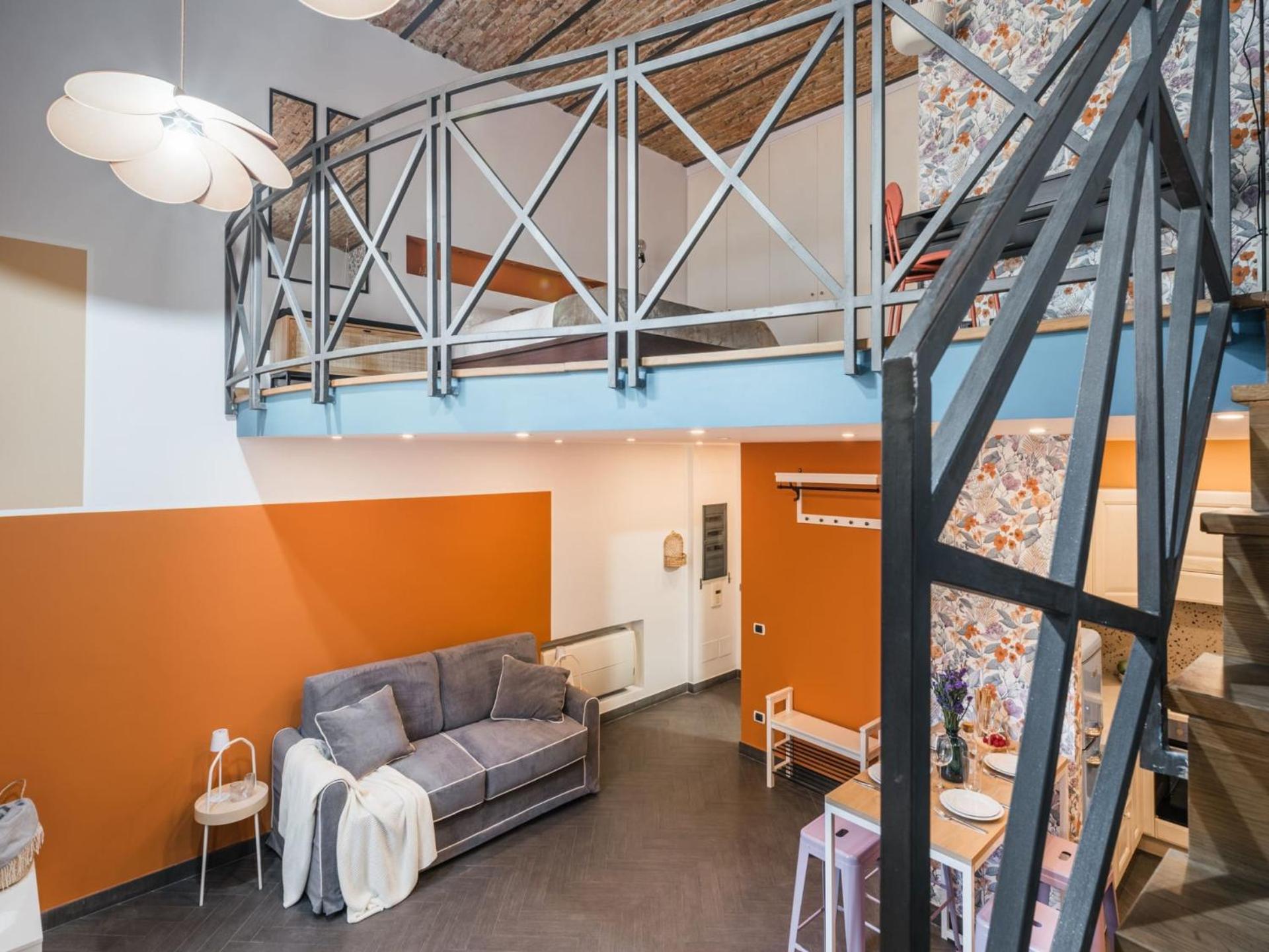 The Rent - Colorful Loft In Trastevere Area Apartamento