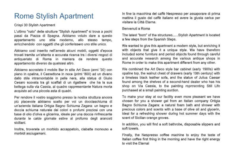 Crispi 30 Stylish Apartamento Roma