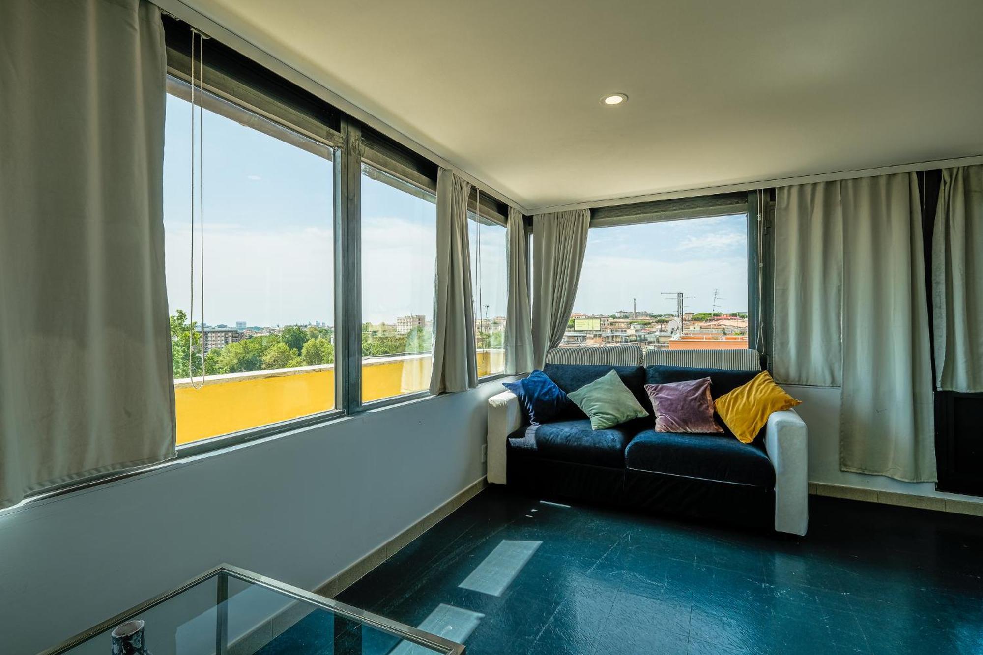 Forlanini Loft Trastevere By Casa E Lode - Terrace Panoramic View, Air Conditioning, Wifi Appartamento