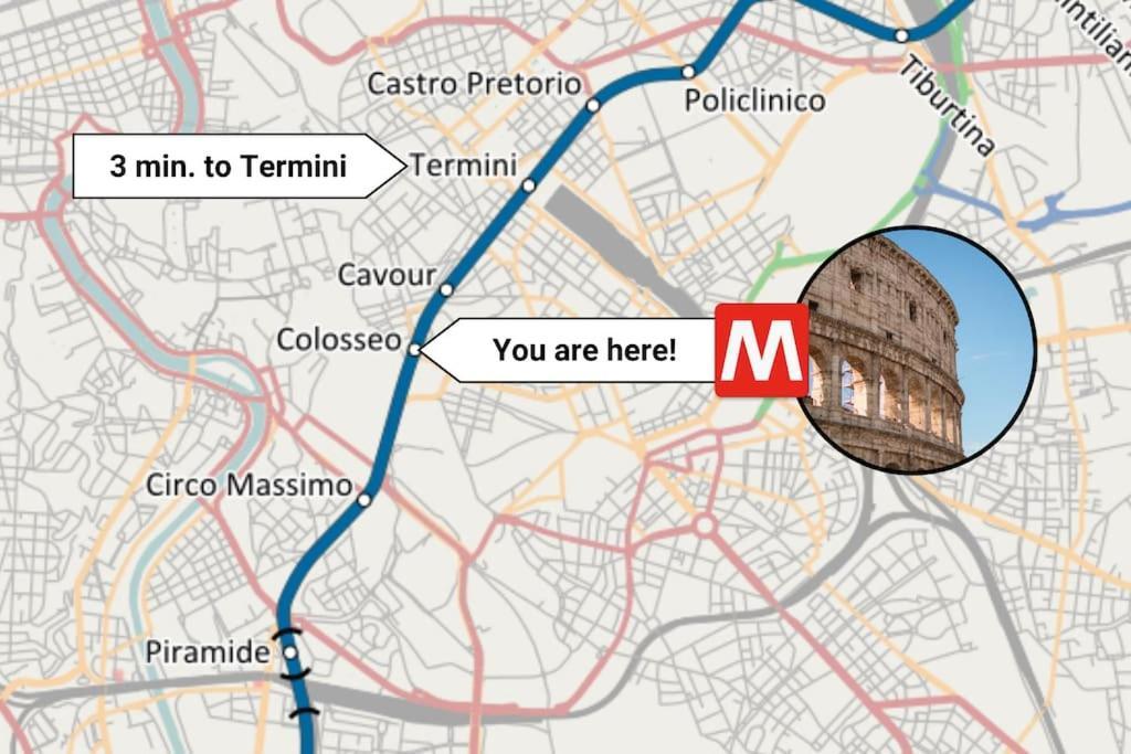 Historic Domus -100 Mt From The Colosseum And 1 Min Metro