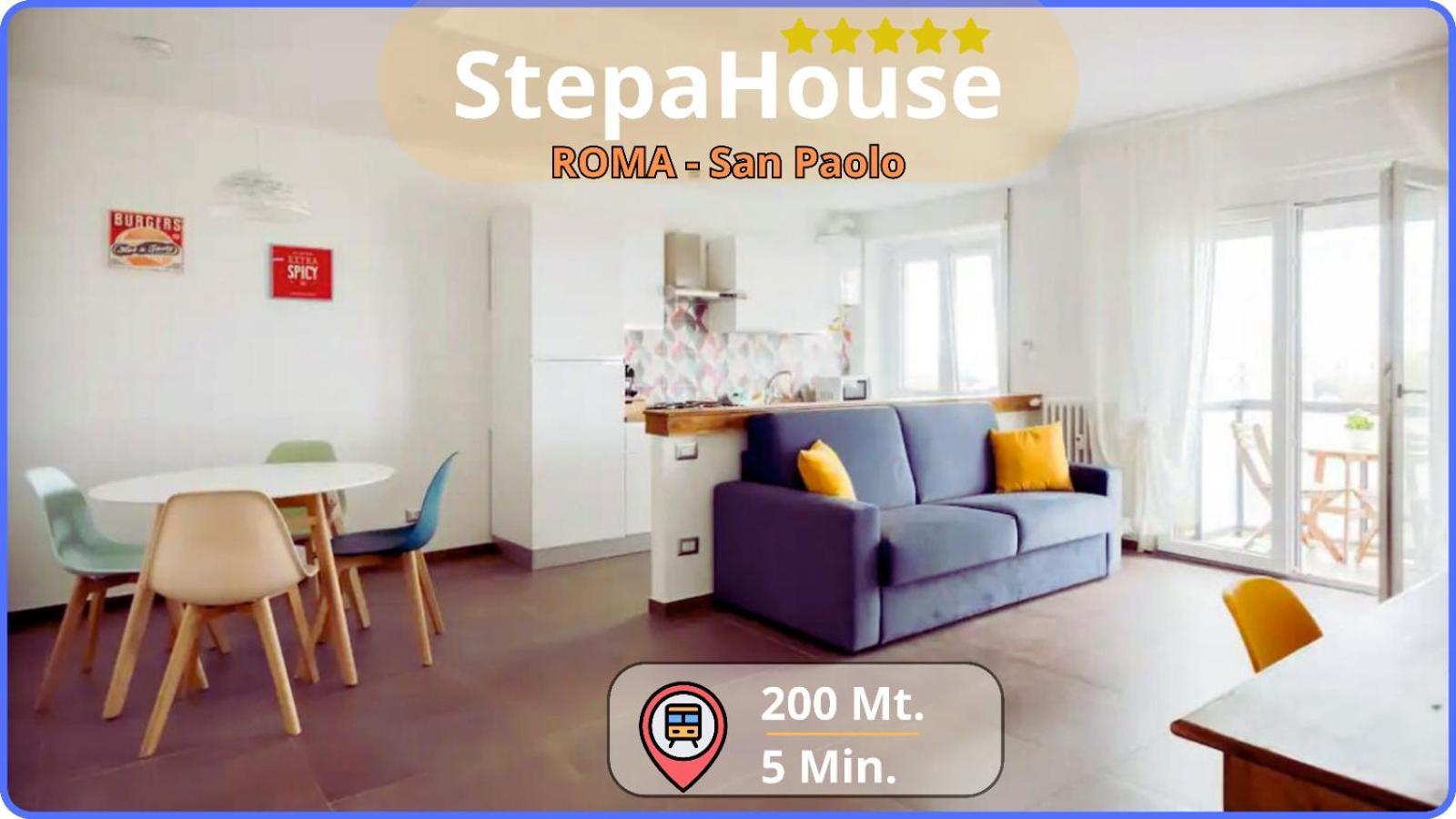 Stepahouse Zona San Paolo Elegante Bilocale A 2 Minuti Dalla Metro B Roma