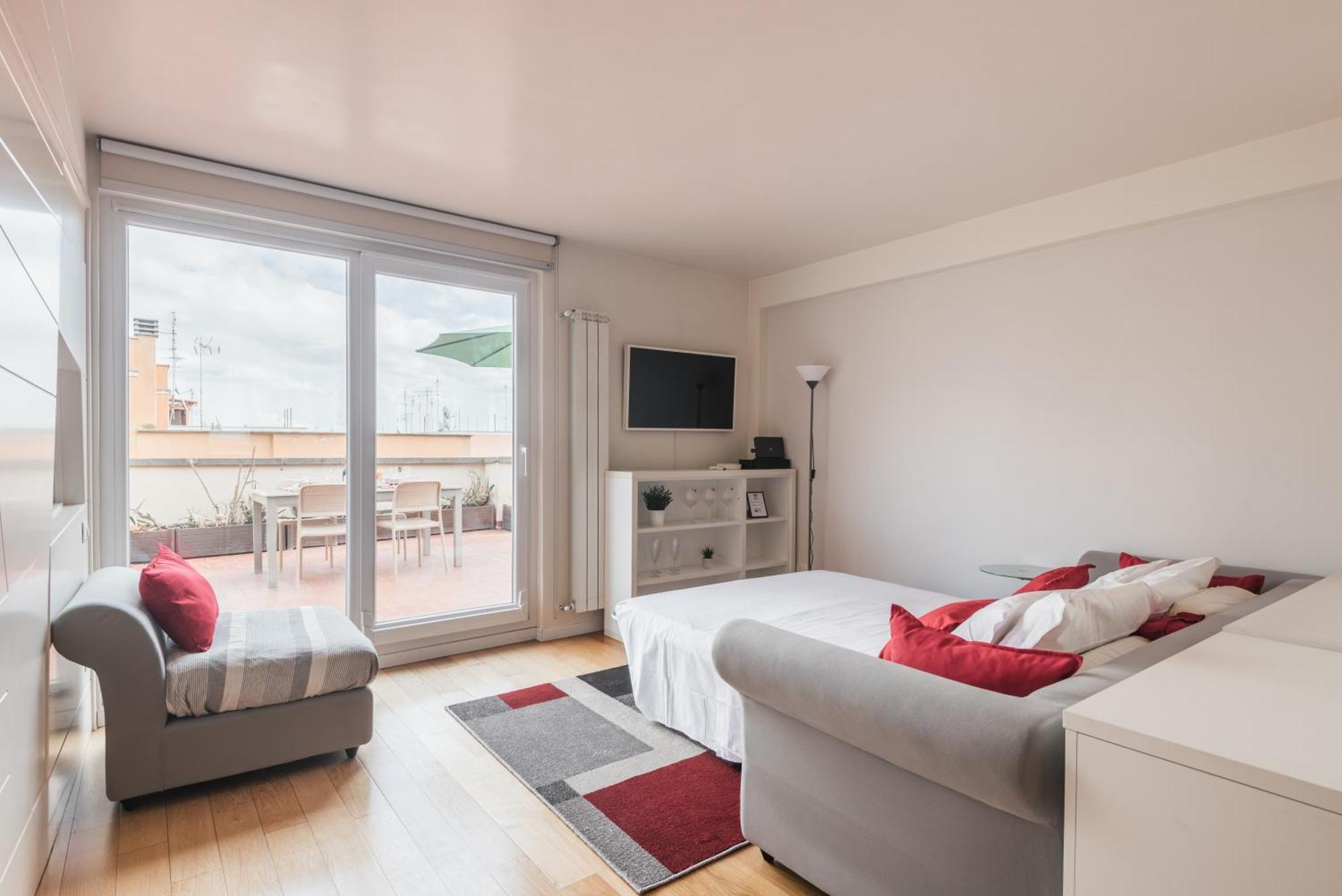 Con Terrazzo - Vicino Centro Di Appartamento Roma