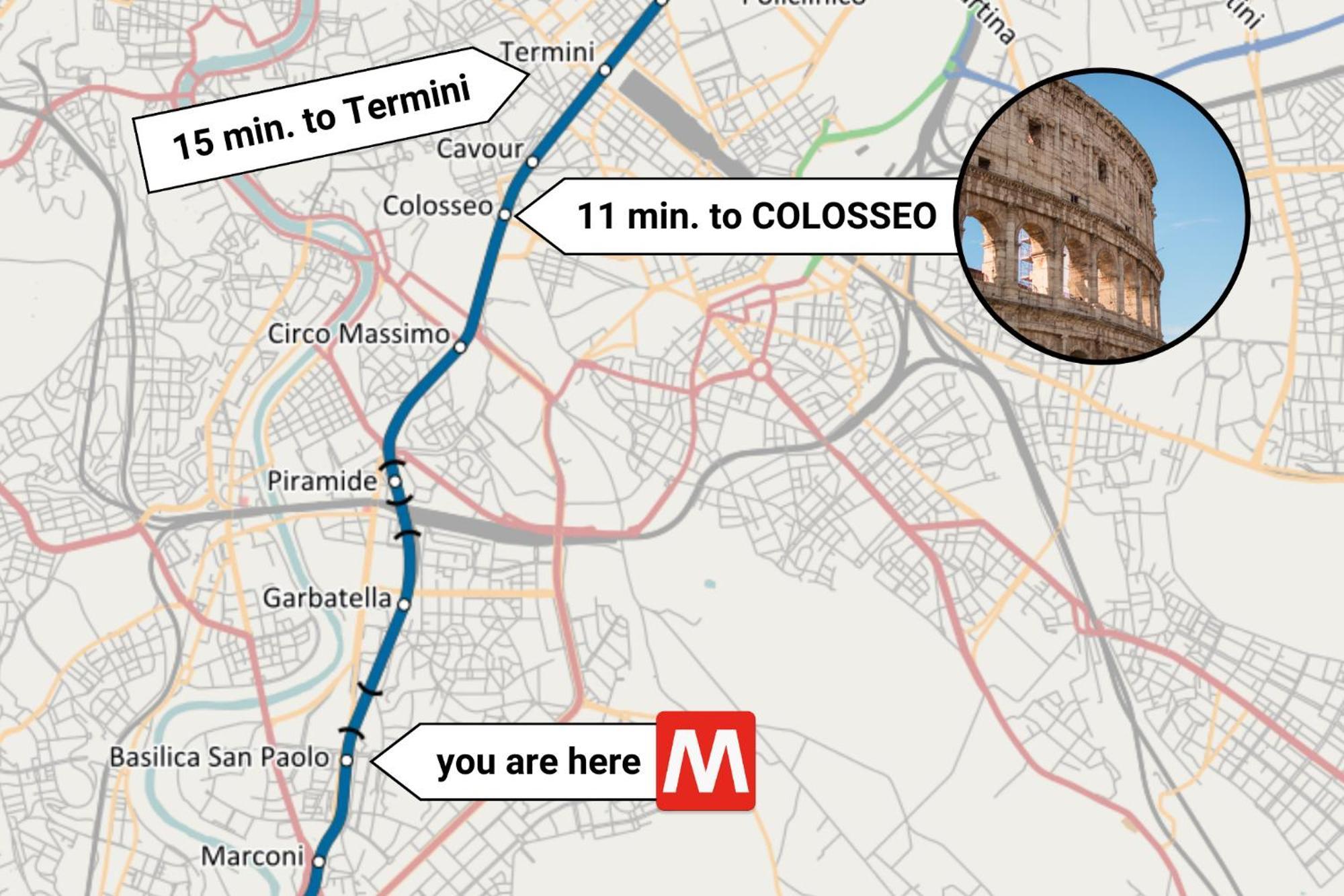 San Paolo Metro Station Affittacamere Roma