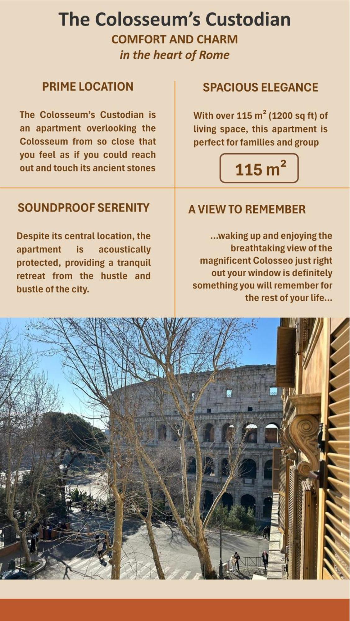 Colosseum's Custodian - 115 M2 Apartment Rom