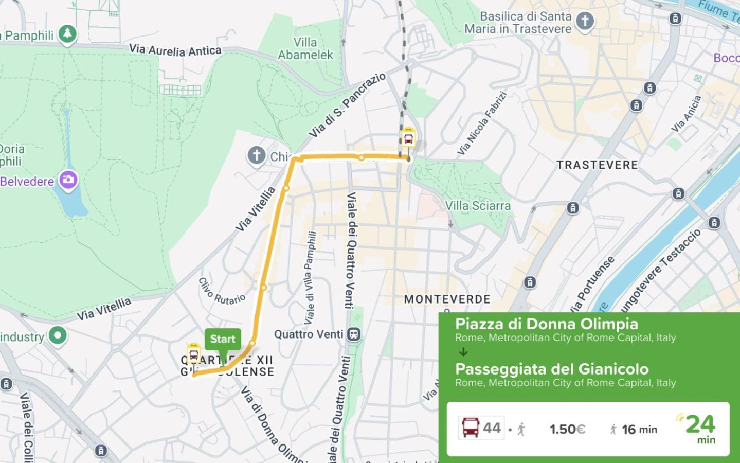 Donna Olimpia Tra Gianicolo E Trastevere Roma
