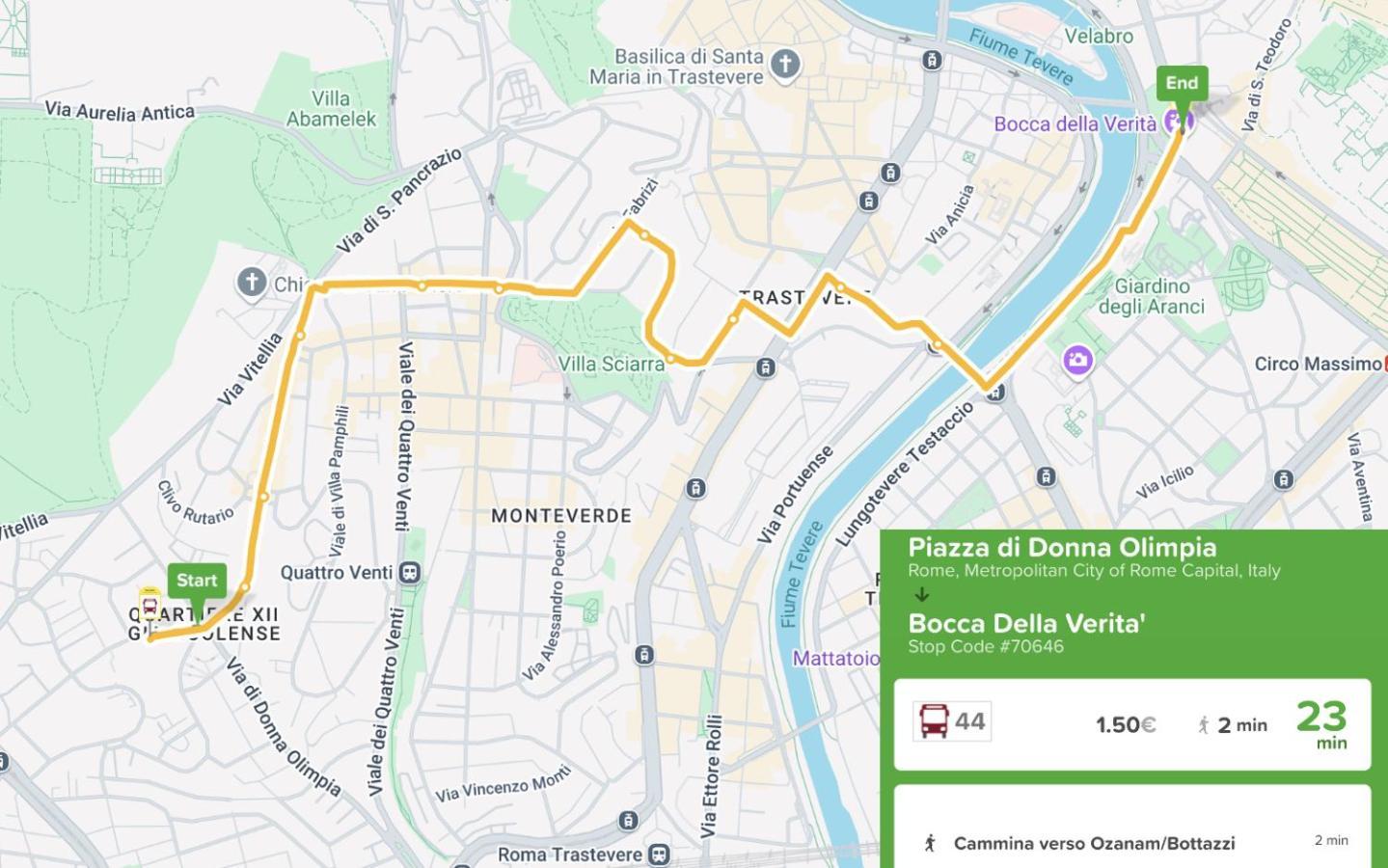 Donna Olimpia Tra Gianicolo E Trastevere * Roma