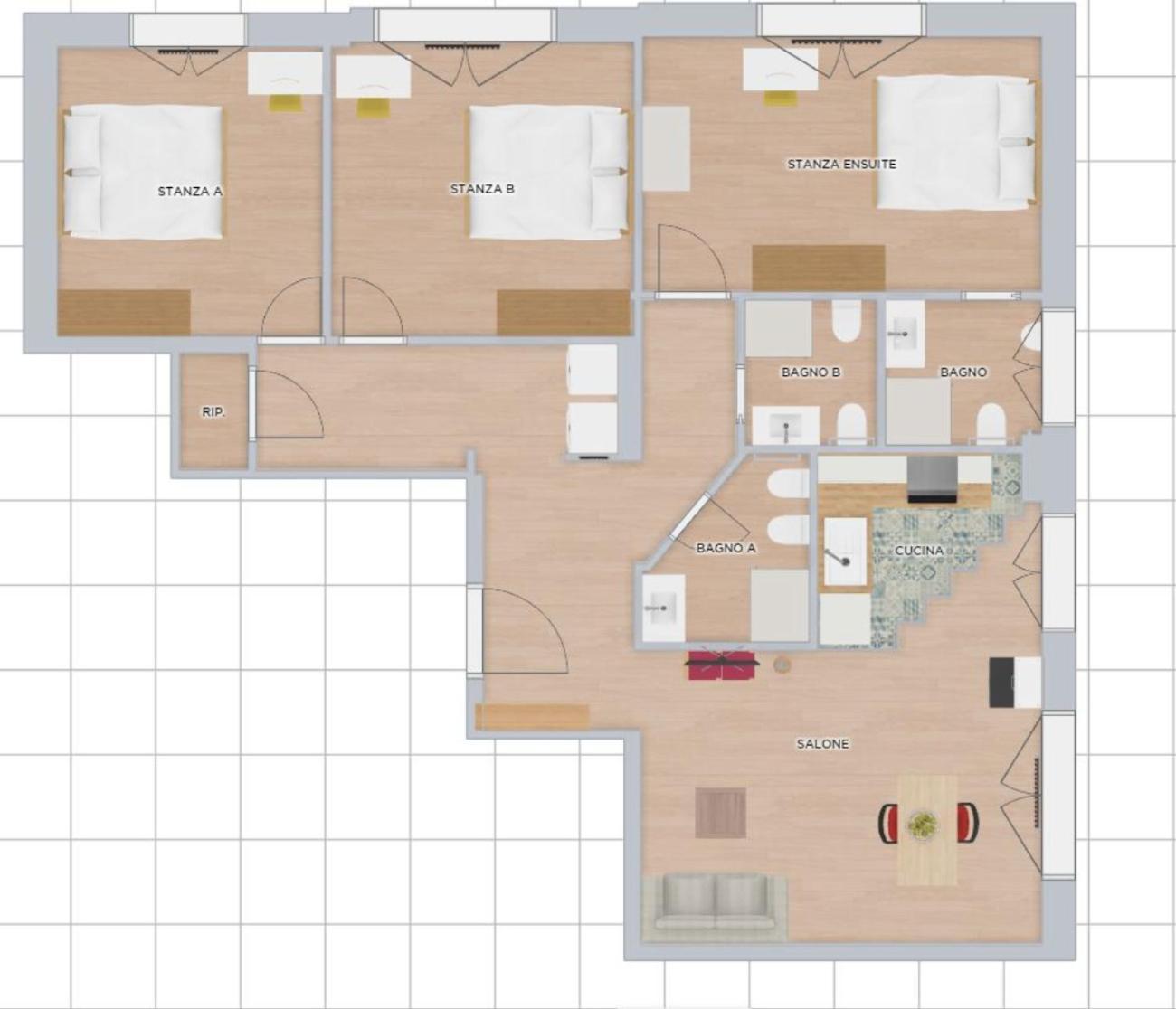 Casilina 403 Spacious 3bdr And 3 Bath * Roma