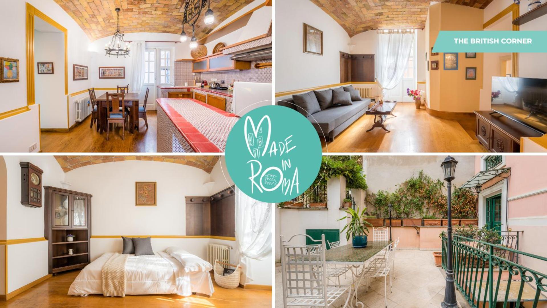Apartamento The British Corner, Cozy Loft With Garden 10 Min From Center Roma