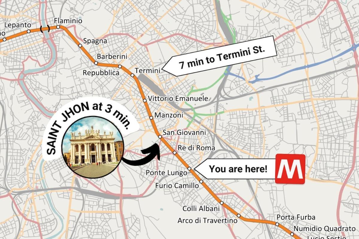 In Tuscolana Train Station & Metro A Roma