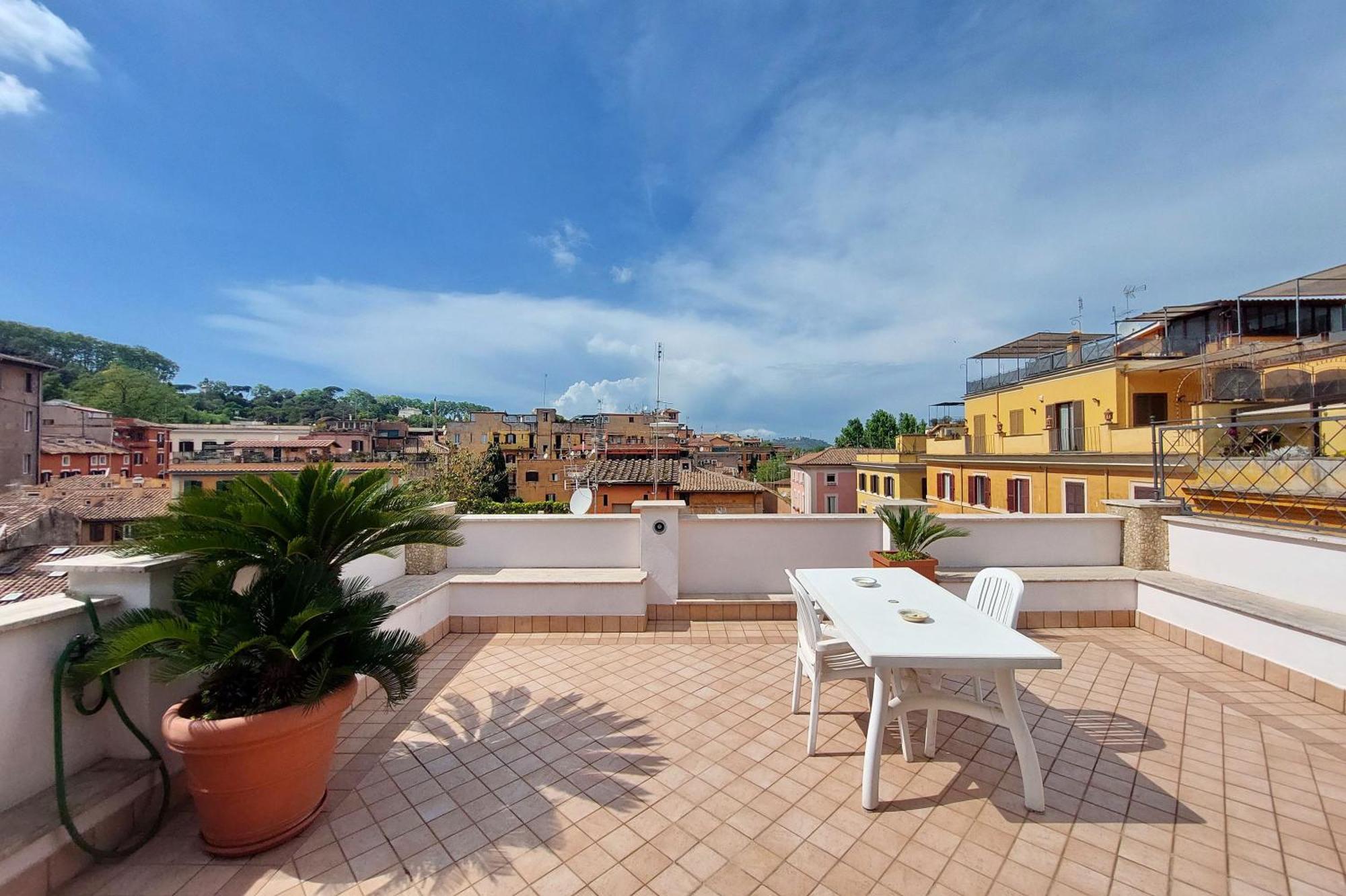 Magic Trastevere On Roof Terrace Privat overnatting Roma