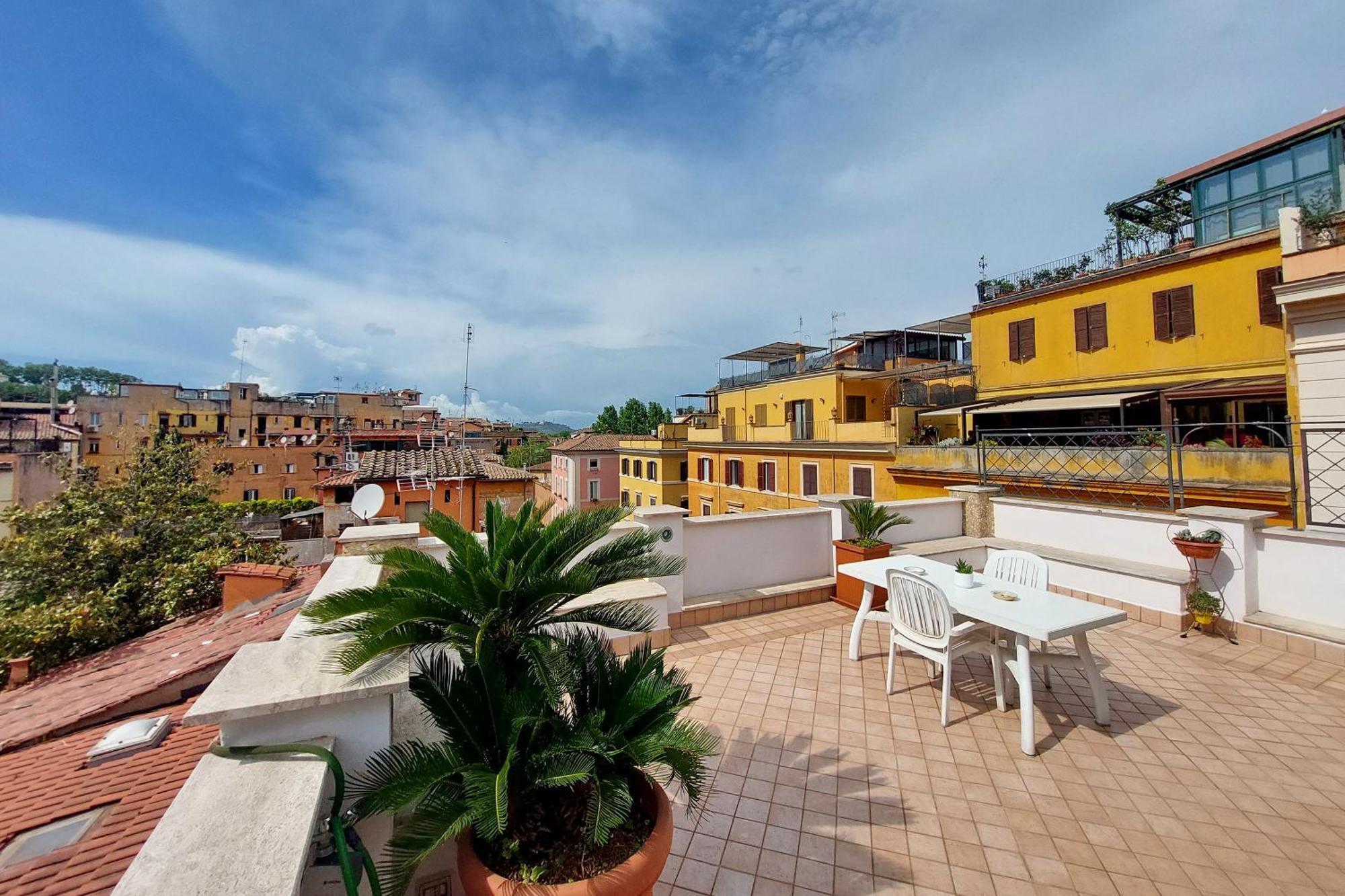 Magic Trastevere On Roof Terrace Privat overnatting Roma