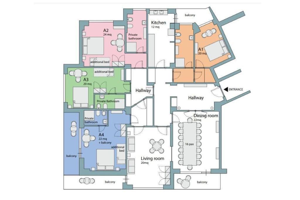 Bigfamilyflats-vatican&aurelio Apartment